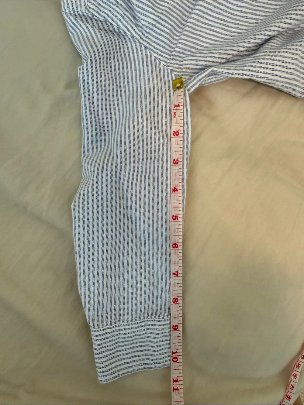 Ralph Lauren Light Blue & White Striped Button-Down Shirt 4T Large logo on front